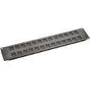 CANFORD RACKVENT Rack ventilation panel 2U, aluminium, slotted, black anodised