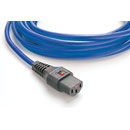 IEC-LOCK AC MAINS POWER CORDSET IEC-Lock C13 female - IEC C14 male, 4 metres, blue