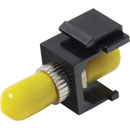 TUK KEYSTONE FIBRE COUPLER ST to ST, single mode, simplex, black/yellow