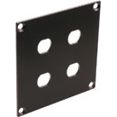 CANFORD UNIVERSAL MODULAR CONNECTION PLATE 4x F type, black