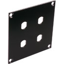 CANFORD UNIVERSAL MODULAR CONNECTION PLATE 4x ST fibre couplers, black