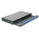 SC MM PANEL, 24 way (12x Duplex) 1U with sliding tray and fibre management, black