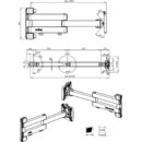 YELLOWTEC M!KA YT3230 MONITOR ARM M Folding, 505mm radius, supports 15kg, silver