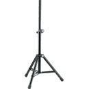 K&M 21455 LOUDSPEAKER STAND Floor, low level, folding legs, up to 40kg, 1005-1545mm, black