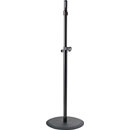 K&M 26737 LOUDSPEAKER STAND Floor, round base, up to 30kg, 1125-1810mm, ring lock mandrel, black