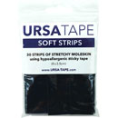 URSA STRAPS URSA TAPE SOFT STRIPS Moleskin texture, small, 8 x 2.5cm, black (pack of 30)