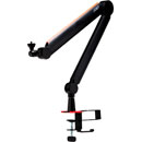 JOBY WAVO BOOM ARM Desk clamp, cup/headphone holder, cable through, ball head, black/red