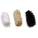 URSA STRAPS PLUSH SLEEVES MICROPHONE COVER Short fur, white/black/beige (pack of 3)