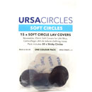 URSA STRAPS SOFT CIRCLES MICROPHONE COVER Soft fabric, brown (pack of 15 Circles/30 Stickies)