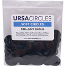 URSA STRAPS SOFT CIRCLES MICROPHONE COVER Soft fabric, black (pack of 100 Circles)