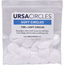 URSA STRAPS SOFT CIRCLES MICROPHONE COVER Soft fabric, white (pack of 100 Circles)