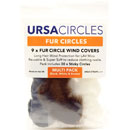 URSA STRAPS FUR CIRCLES MICROPHONE COVER Long fur, black/white/brown (9 Circles/30 Stickies)