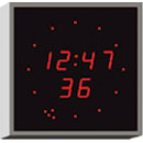 WHARTON 4900E.02.R.FP.UK CLOCK 20mm red characters, flush panel mount, mains powered