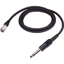 AUDIO-TECHNICA AT-GCW GUITAR LEAD For Unipack radiomic Tx, 6.35mm jack plug, 900mm, black