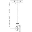 GENELEC 8000-442B LOUDSPEAKER MOUNT Ceiling, 400-600mm adjustable, cable-through, black