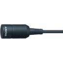 SONY ECM-55B MICROPHONE Lapel, omni-directional, with power unit, battery or 12-48V, black
