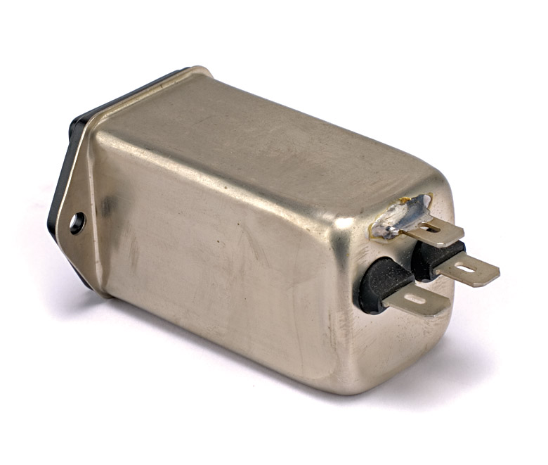 SCHAFFNER AC MAINS POWER CONNECTOR, IEC Male, panel, with filter