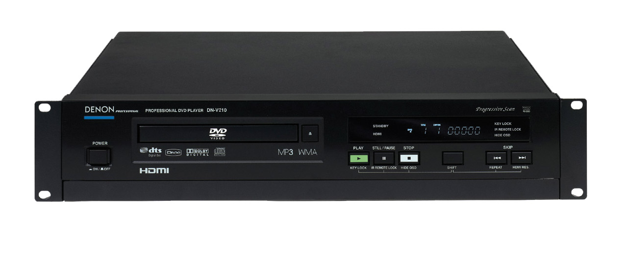 DENON DNV210 DVD PLAYER HDMI, 2U rackmount kit, 24bit, NTSC/PAL