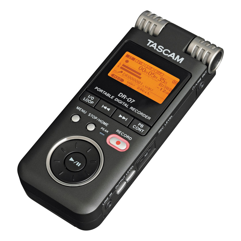 TASCAM DR07 PORTABLE RECORDER For SD / SDHC card, stereo, 2x inbuilt