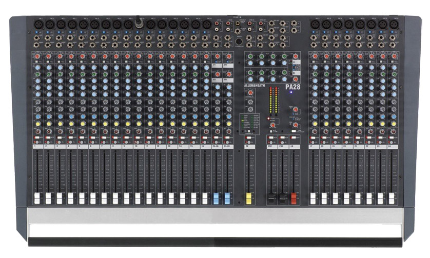 ALLEN & HEATH PA28 MIXER 24x mono mic/line, 2x dual stereo, 1 x FX in