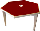 CANFORD ACOUSTIC TABLE Ash, hexagonal 1220mm, special colour fabric