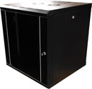 LANDE PROLINE PR09U6060-BL WALL RACK CABINET 9U, 600d, with glass door, black