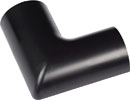 D-LINE FLFB3015B 1/2-ROUND CLIP-OVER FLAT BEND, For 30 x 15mm trunking, black
