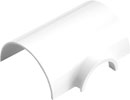 D-LINE FLAT5025W 1/2-ROUND CLIP-OVER BOX ADAPTOR TEE, For 50 x 25mm trunking, white