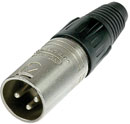 NEUTRIK NC3MX XLR Male cable connector, nickel shell, silver contacts