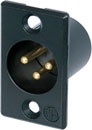 NEUTRIK NC3MP-B XLR Male panel