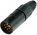 NEUTRIK NC5MX-B XLR Male cable connector, black shell, gold contacts