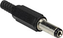 DC CONNECTOR Female cable, 2.1mm, 14mm shaft