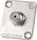 SWITCHCRAFT EHFF F-type female-female feedthrough, nickel