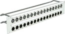 CANFORD XLR TERMINATION PANEL 2U 1x16 Neutrik XLRF (top), 1x16 Neutrik XLRM (bottom), grey