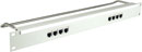 CANFORD CAT6 RJ45 PRO PATCH PANEL 1U 1x8 FEEDTHROUGH, screened, grey