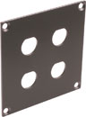 CANFORD UNIVERSAL MODULAR CONNECTION PLATE 4x BNC, dark grey