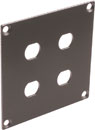 CANFORD UNIVERSAL MODULAR CONNECTION PLATE 4x F type, dark grey