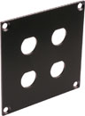 CANFORD UNIVERSAL MODULAR CONNECTION PLATE 4x BNC, black