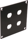 CANFORD UNIVERSAL MODULAR CONNECTION PLATE 4x F type, black