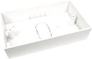 CANFORD AV PLASTIC SURFACE BOX Economy, 2-gang, 32mm deep, white