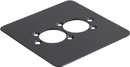 CANFORD F2B CONNECTOR PLATE 1-gang, 2 mounting holes, black