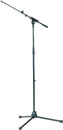 K&M 210/8 BOOM STAND Long folding legs, 925-1630mm, two-piece 425-725mm boom, die-cast base, black