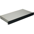 RACKCASE Rackmount universal case 1U, 230mm deep, all aluminium, punched rear panel, black anodised