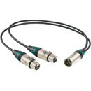 TECPRO YL972 Y-lead 5 pin XLR male to dual 3 pin XLR female