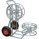 SKELETON CABLE REEL TROLLEY, steel, zinc plated
