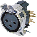 NEUTRIK XLR NC3FBHR2-B Female PC mounting lateral