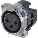 NEUTRIK XLR NC3FBY Female panel, IDC