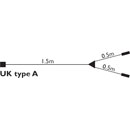 AC MAINS POWER Y-LEAD IEC, type A