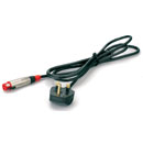 AC MAINS POWER CORDSET  XLR-LNE female - UK 13A, 2.5 metres, black