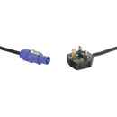 AC MAINS POWER CORDSET Powercon NAC3FCA - UK 13A, 5 metres, black